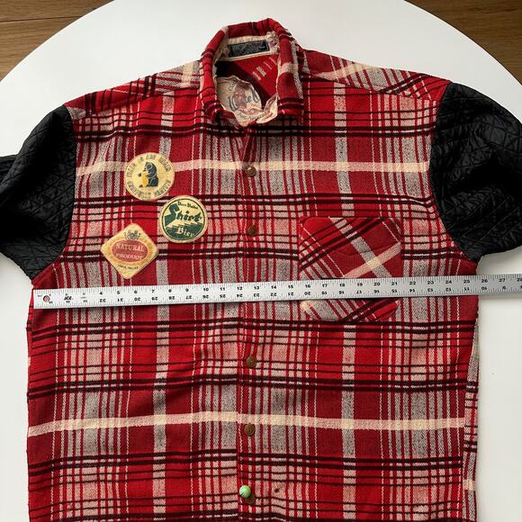Verte Vallee Vintage Red Plaid Shacket Embellished Rare Shacket XL - Picture 9 of 11
